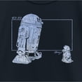 thumbnail image 2 of Girl's Star Wars: The Mandalorian Distressed R2-D2 and Grogu Graphic Tee Navy Blue Large, 2 of 4