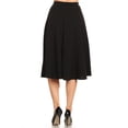 thumbnail image 4 of Women's Flared Lightweight Elastic Midi A-Line Skirt, Comfortable and Stylish Skirt, 4 of 8