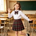 thumbnail image 2 of RTKFRFLM Girls Back to School Pleated Skirt Academy Style High Waisted Uniform Tennis Skater Short Skirt 3-8 Years, 2 of 4