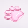 thumbnail image 1 of Alfombrilla de ratón de silicona transparente, color rosa, bonita almohadilla para la muñeca de oficina para niñas, pequeña, tridimensional, antideslizante, con forma de garra de gato, 1 of 5