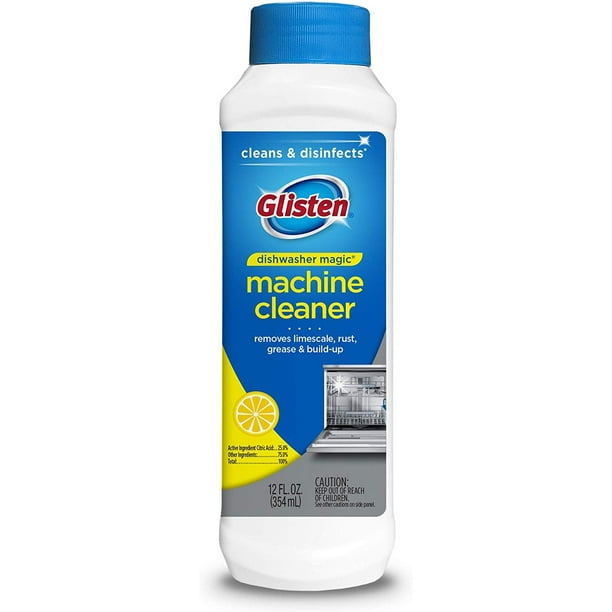 Glisten DM06N Dishwasher Magic Machine Cleaner and Disinfectant, 12 Fl. Oz. Bottle, 6Pack