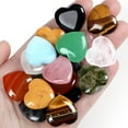thumbnail image 3 of Natural Agate Heart Stones - 20mm Tumbled Crystal Gemstones for Decoration and Meditation, 30-Piece Random Color Collection, 3 of 6