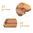 thumbnail image 3 of GOOHOCHY Wooden Tray with Handles for Kitchen Counter Khaki Color Portable Design Wood Material 14.5 x 9.5 inches, 3 of 8