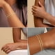 thumbnail image 4 of Pulseras de oro para mujer, pulseras apilables chapadas en oro de 14 quilates para mujer, juego de pulseras de oro de moda, pulseras de cadena impermeables, clip de papel, tenis ajustable, minimalist, 4 of 5