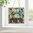 thumbnail image 6 of Christmas Ornament under $5! Yannianjz Vintage Sewing Machine Acrylic Suncatcher Stained Glass Effect Window Car Hanging Christmas Ornament Indoor Outdoor Decor Sun Catcher Panel for Sewing Lover, 6 of 6