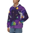 thumbnail image 3 of Uemuo Astronaut for Men's Fashion Full-zip Hoodies & Sweatshirts with Kangaroo Pocket, Zip-up Hooded Sweatshirt, Moisture Wicking & Breathable-Medium, 3 of 5