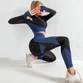 thumbnail image 4 of Conjunto de gimnasio para mujer Ropa deportiva de 3 piezas - Leggings de yoga sin costuras para levantamiento de glúteos y sujetador deportivo elástico Conjunto de ropa de entrenamiento Zhivalor  Yoga y Pilates, 4 of 4