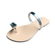 thumbnail image 2 of Sandalias planas antideslizantes para la playa con diamantes de imitación para vacaciones de ocio para mujer Wmkox8yii  ytu2422, 2 of 3