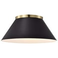 thumbnail image 4 of Nuvo Lighting Dover - 3 Light - Large Flush Mount - Black with Vintage Brass, 4 of 7