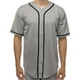 thumbnail image 4 of JC DISTRO Men's Baseball Jersey Button Down Shirts Active Team Sports Uniforms Grey Medium, 4 of 5