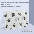 thumbnail image 3 of Yayeee Toggle Light Switch Wall Plate 2-Gang 4.56"x4.48" Decorative Outlet Cover, Black Cartoon Cat Paw, 3 of 7