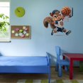 thumbnail image 3 of Cute Cartoon Squirrel Playing Basketball Animals Wall Art Sticker Designs Vinyl Stickers For Home House Walls Rooms Windows Bedroom Decoration Size (26x26 inch), 3 of 3