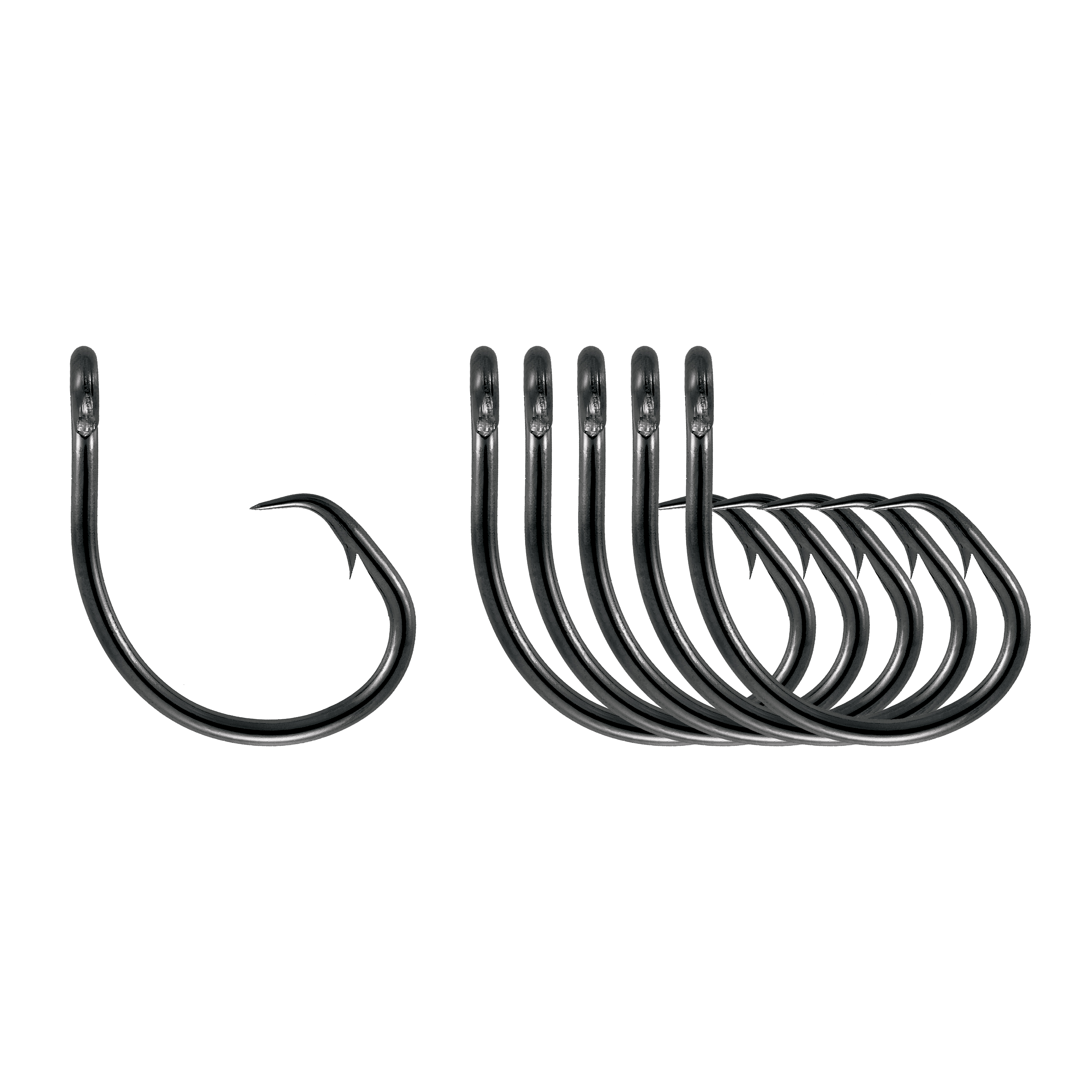 Mustad Black Nickel Demon Circle Hook Striper Value Pack - Size 7/0