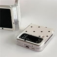 thumbnail image 4 of for Samsung Galaxy Z Flip 4 Woman White Case Cute Black Dots, Girls Stylish Case for Galaxy Z Flip 4 with Hinge Protector, Lovely Protective Case for Z Flip 4 (Dots), 4 of 14