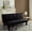 Black, variant on BSHTI 62.99" Faux Suede Futon Sofa Bed, 5-Position Adjustable Backrest, Converts to Sleeper, for Small Space,Grey