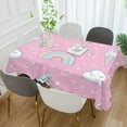 thumbnail image 2 of Yayeee Tablecloths 54" x 54" Rectangle Wrinkle Resistant Party Table Cover, Ice Cream Rainbow Pattern, 2 of 8