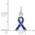 thumbnail image 2 of 925 Sterling Silver Blue Enameled Awareness Charm Pendant, 2 of 5