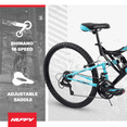 thumbnail image 5 of Huffy 26" Trail Runner Mountain Bike, Fits Riders 60”+, Black/Teal, Adult, Women's, 5 of 13