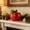 Red C, variant on Ceramic red apple decoration night light, button battery powered warm LED light, frosted ceramic mini decoration night light for home office bedroom desktop decoration (small size)