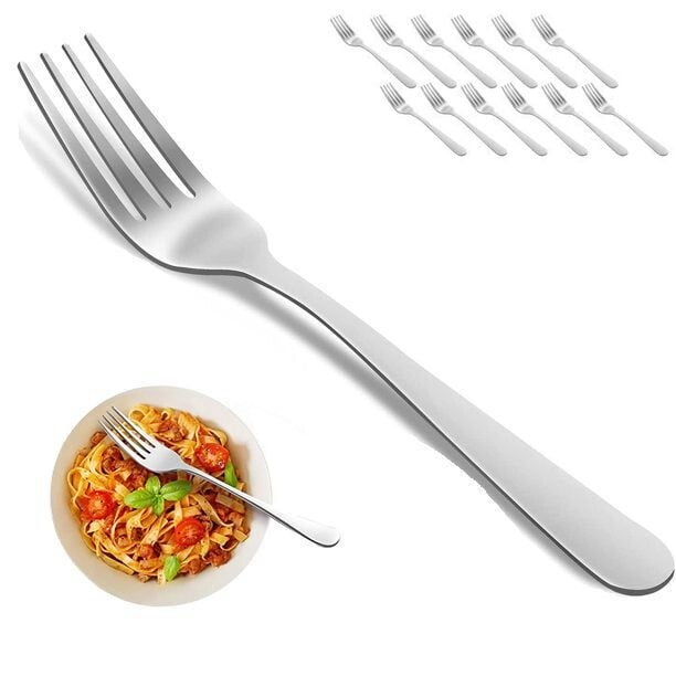 12 Piece Dinner Forks Set, FoodGrade Stainless Steel Silverware Forks