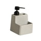 thumbnail image 4 of Dispensador de jabón con soporte para esponja, dispensador de jabón para platos portátil, moderno y recargable. Gris, 4 of 8