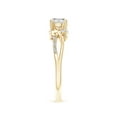 thumbnail image 6 of Angara Natural Diamond Three Stone Engagement Ring for Women in 14K Yellow Gold (Size-5.3mm) | April Birthstone Jewelry (Ring Size - 9), 6 of 12