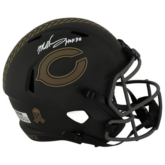 Collectible Mike Singletary Signed Chicago Bears 2025 SALUTE Riddell Full Size Speed Replica Helmet w/HOF'98