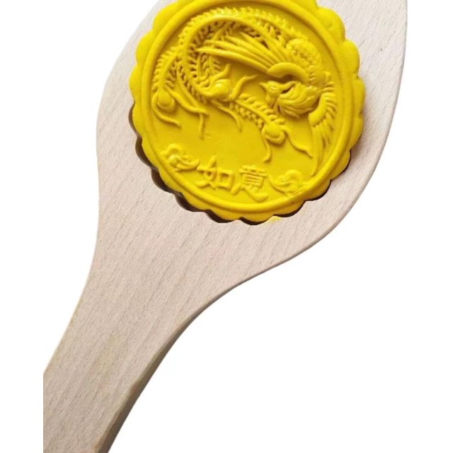 Molde de madera para galletas, molde para hornear con forma de fénix, molde para fondant, sello, cortador, decoración para tartas, molde para pastel de luna tallado para Navidad, utensilios de cocina