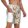 thumbnail image 2 of Balery Squirrel And Leaves Mens Swim Trunks Swim Shorts for Men Quick Dry Inseam Beach Shorts with Compression Liner Pocket-XX-Large, 2 of 9