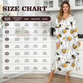 thumbnail image 7 of Xoenoiee Bee Daisy Print Women's Long Sleeve Nightgown Full Length Sleepwear Button Down Long Sleepshirts Henley Sleep Dress Mumu Dress, Size S, 7 of 7