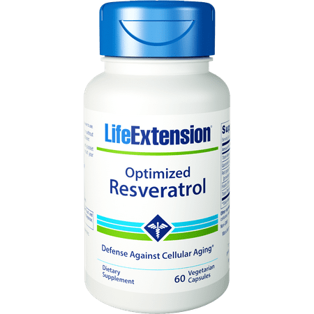 Life Extension Optimized Resveratrol Vegetarian Capsules, 60