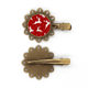 thumbnail image 1 of Festival de Navidad de Elk Rojo Tocado de pieza de pelo de horquilla de flor de metal vintage, 1 of 3