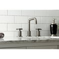 thumbnail image 3 of Kingston Brass KS141BSSRKX Webb Widespread Bathroom Faucet with Knurled Handle and Push Pop-Up Drain, Black Stainless, 3 of 8