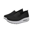 thumbnail image 4 of OULII 1 Pair Ladies Sneakers Black Mesh Lining Shockproof Trainers for Daily Use, 4 of 7
