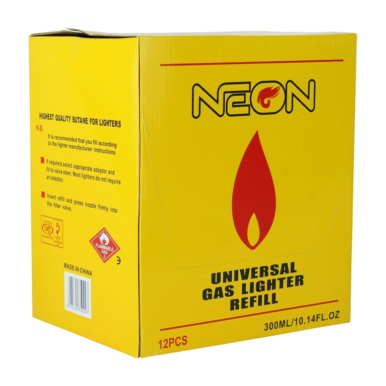 Lighter Gas Refill Butane Universal Fluid Fuel Ultra Refined 300ml 10.14 Oz