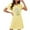 Yellow, variant on Blmnix Womens Nightgown Mumu Sleepwear Crew Neck Pink Short Sleeve Sleep Dress