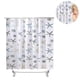 thumbnail image 2 of Cortinas de ducha semitranslúcidas con motivos oceánicos y ganchos para cortinas (estilo 1), 2 of 3