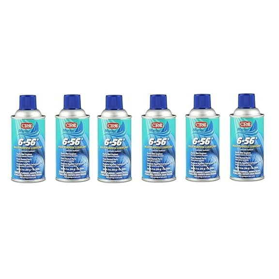 CRC 06006 Marine 6-56 Multi-Purpose Lubricant - 9oz cans, pack of 6