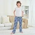 thumbnail image 6 of Wobogo Gray Robot Long Pajama Pants Bottoms Soft Sleepwear with Pockets, 6 of 9