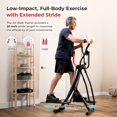 thumbnail image 4 of Sunny Health & Fitness Smart Air Walk Cross Trainer Elliptical Machine Glider w/Performance LCD Monitor, Low-Impact, 30 Inch Stride and Exclusive SunnyFit App Bluetooth Connectivity - SF-E902S, 4 of 6