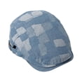 thumbnail image 1 of Gorro de para hombre, gorro informal cálido con visera de otoño, gorro para conducir de taxista, gorra plana para Golf, senderismo, , Azul claro Fernando boina, 1 of 8