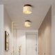 thumbnail image 3 of Modern Yellow Travertine Wood Ceiling Lamp E27 White Light Compatible Kitchen Hallway Living Room Study Room H, 3 of 5