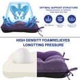 thumbnail image 3 of XIECUVA Chair Cushions for Dining Chairs, Set of 4, Memory Foam Kitchen Chair Cushions with Quilted Non-Slip Rubber Backing, 15.5" x 15.5" x 3.5", Dark Purple, 3 of 8