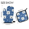 thumbnail image 2 of Yayeee Oven Mitts and Pot Holder Set of 2 Heat Resistant Kitchen Gloves Baking Hot Pad, White Polar Bear, 2 of 5