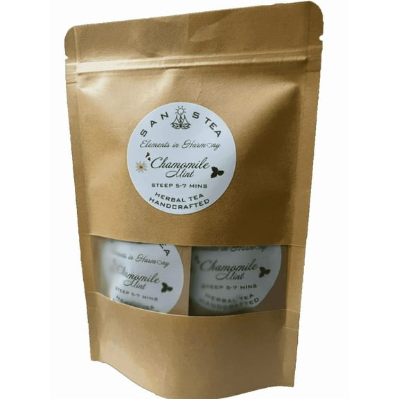 Sanos Tea Chamomile Mint Premium Organic Herbal Tea - Caffeine-Free, 30 Count Pack of 1