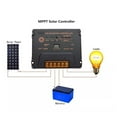 thumbnail image 2 of MPPT 10A 20A Solar Charger Controller 12V 24V Auto With USB 5V Output Max PV Input Voltage 50V Battery Panel Regulator Charger ,Safe to Use, 2 of 6