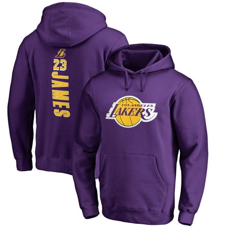LeBron James Los Angeles Lakers Fanatics Branded Backer Pullover Hoodie -