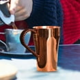 thumbnail image 2 of DOMELAY Copper Coffee Mug Handmade Pure Copper Cup 400ml Water Mug Home Kitchen Decor Outdoor Drinkware for Tea, 2 of 7