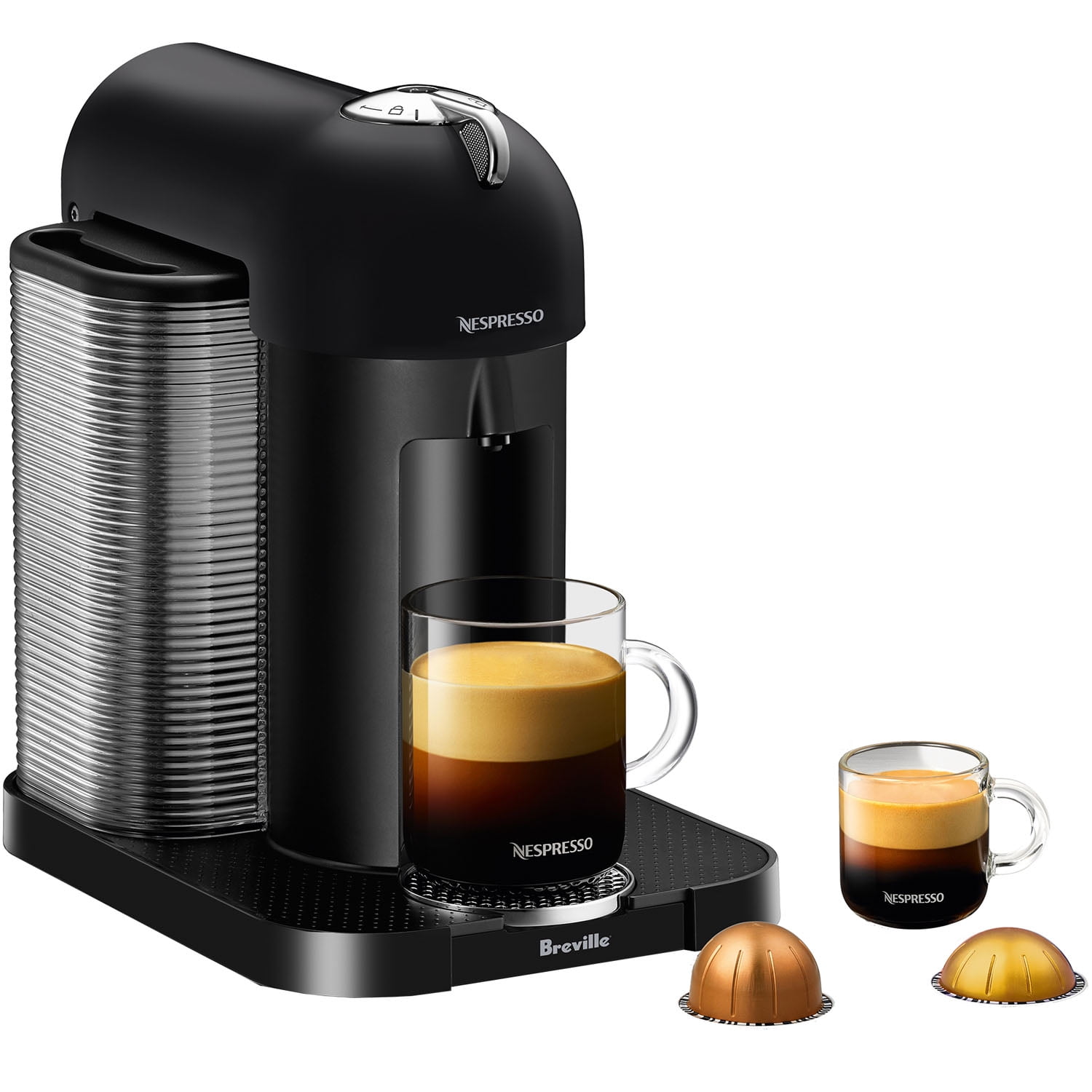 Breville Nespresso Vertuo Coffee & Espresso Single-Serve Machine in Chrome