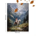 thumbnail image 3 of Napoleon Mountain Equestrian Oil Painting Canvas，Vintage Decor for Living Room Bedroom Office Dining Room Hotel Library, 3 of 8